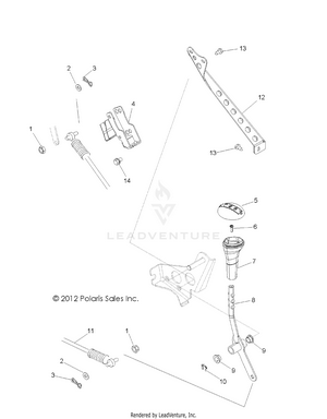 Drive Train, Gear Selector - R13jt9efx (49rgrgearselect13rzrxp900i) Schematic