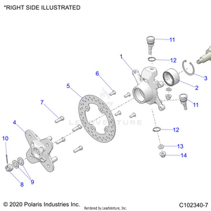 Suspension, Front Hub, Knuckle And Brake Disc - A25slz95af (c102340-7) Schematic
