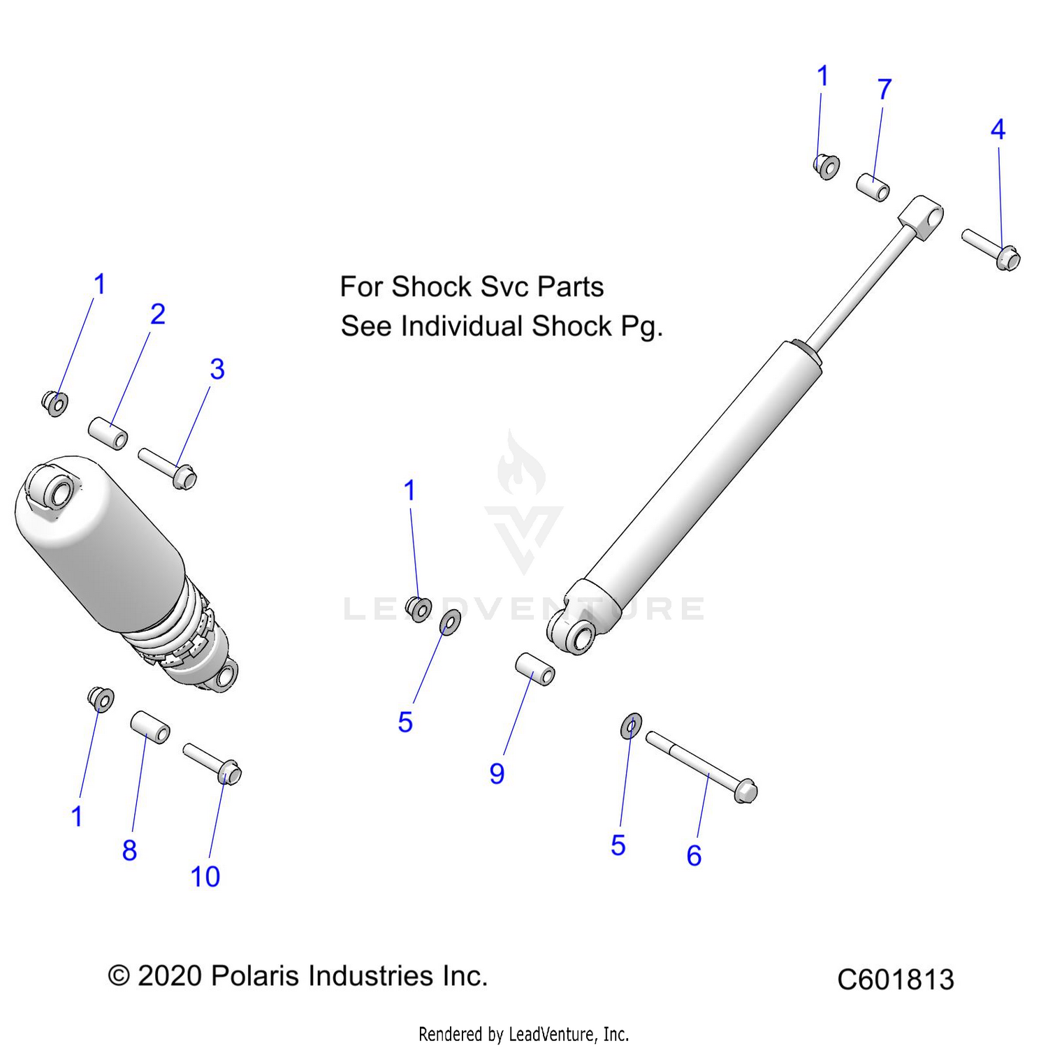 SUSPENSION, REAR SHOCKS MNTG. - S22CBA5TSL (C601813)