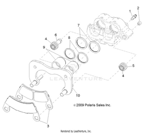Brakes, Rear Caliper - R12wh76ag/ar/eah/eav/eaw (49rgrcaliperrr10800crew) Schematic