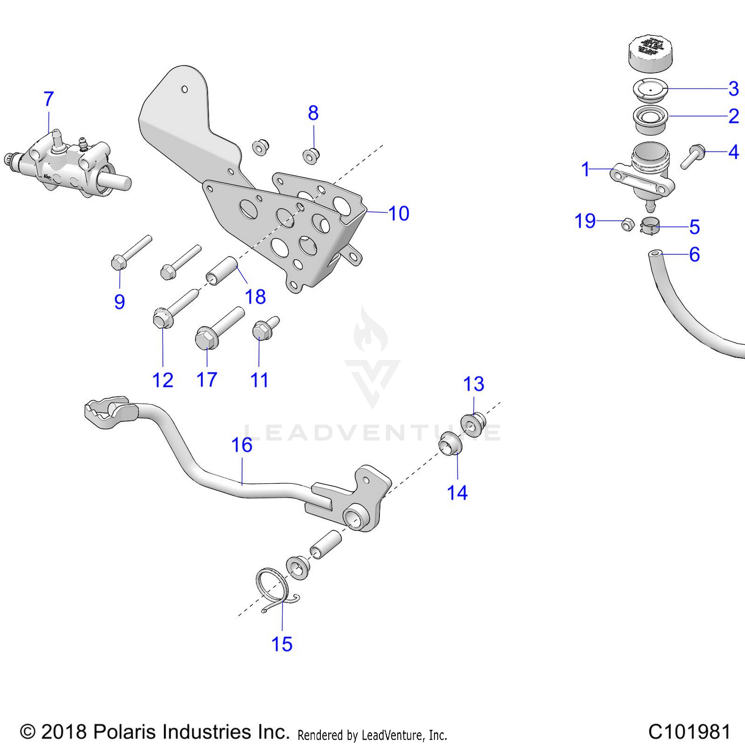 BRAKES, BRAKE PEDAL and MASTER CYLINDER - A26SXZ85A9/AN/AZ (C101981)