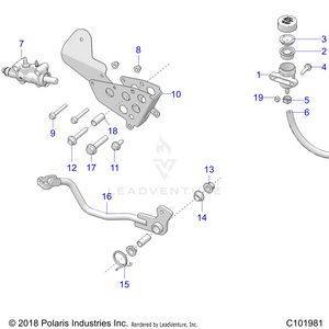 Brakes, Brake Pedal And Master Cylinder - A20sxz85af/ap/caf/cap (c101981) Schematic