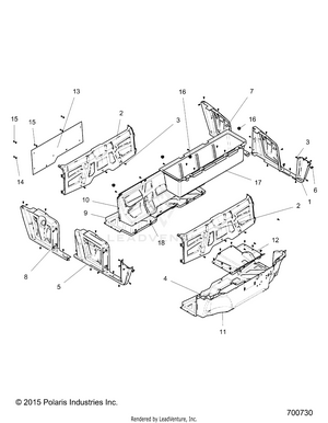Body, Floor And Fenders - R16rda57a1/b1 (700730) Schematic