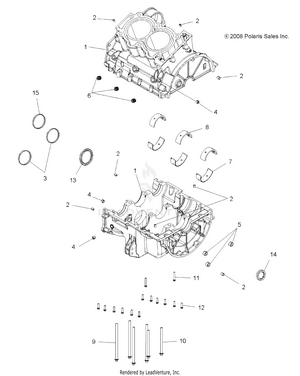 Engine, Crankcase - A12zn8efk/efo (49atvcrankcase09spxp850) Schematic