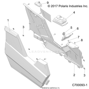 Body, Console - Z19vge99ak/aw/bk/bw (c700093-1) Schematic