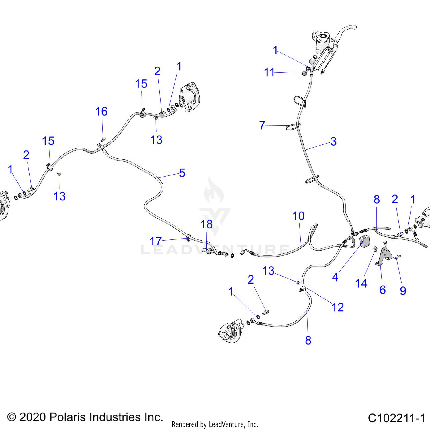 BRAKES, BRAKE LINES - A26SXN85A7 (C102211-1)
