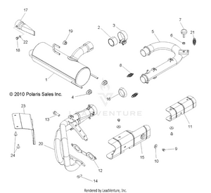 Engine, Exhaust System - R11vh76/vy76 All Options (49rgrexhaust11rzr) Schematic