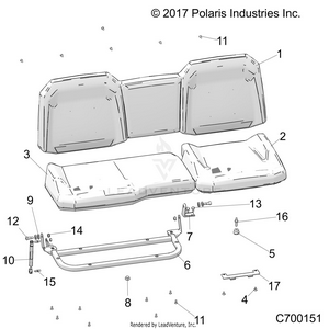 Body, Seat Asm. Rear - R19rse99n1 (c700151) Schematic