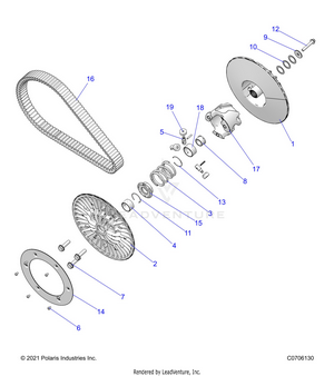 Drive Train, Secondary Clutch - Z21rau92an/bn (c0705225) Schematic