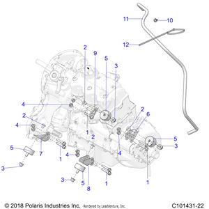 Engine, Transmission Mounting & Long Block - A22sva85a3 (c101431-22) Schematic