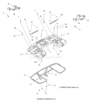 Body, Rear Rack Asm. - A08dn50af/as/aw/az (49atvrackmtg08sptrg500) Schematic