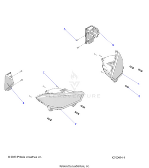 Electrical, Headlights And Taillights - R25rry99as/bs/al/bl/ap/bp/a9/b9/af/bf/ak/bk (c700074-1) Schematic