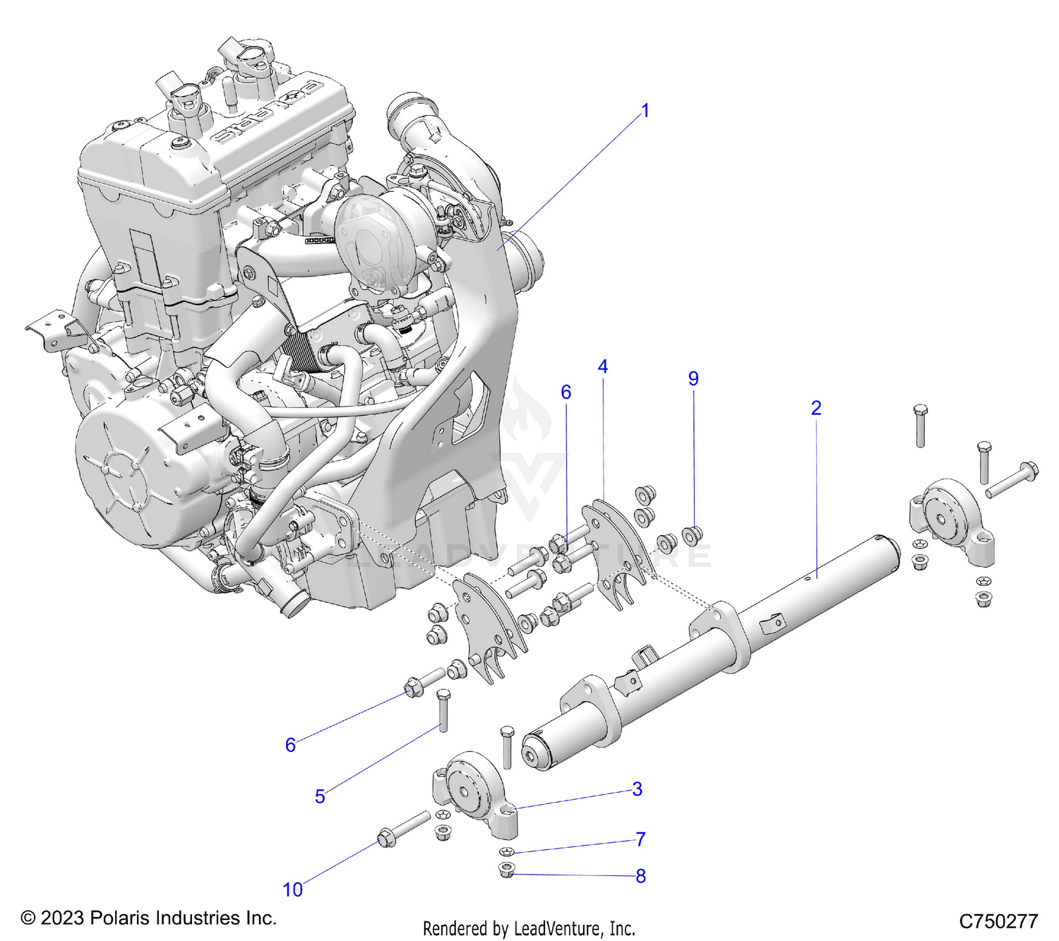 ENGINE, MOUNTING & LONG BLOCK - Z26XPD92AN/BN/AH/BH (C750277)