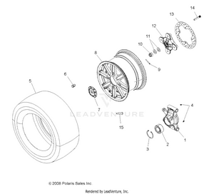Wheels, Rear And Hub - A12zn8efk/efo (49atvwheelrear10spxp850) Schematic