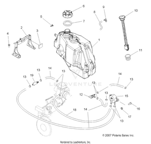 Body, Fuel Tank (built 11/05/07 And Before) - A08lh27ax/az (49atvfuel08sp300b) Schematic