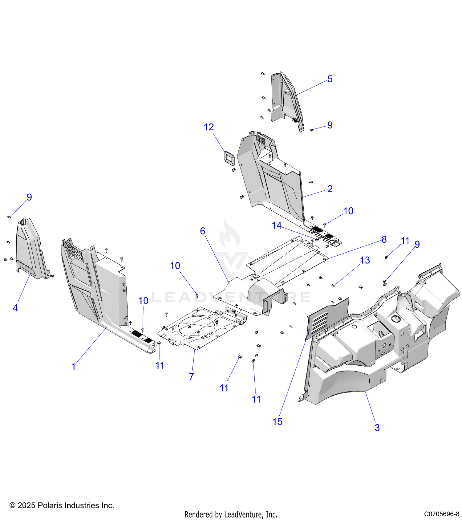 BODY, FLOOR and ROCKERS - D26M2A57B4/G57B4/U57B4/W57B4 (C0705696-8)