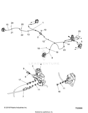 Brakes, Lines And Master Cylinder - R20rca57a1/a7 (702666) Schematic