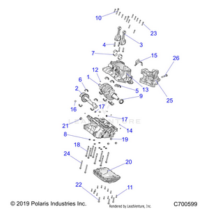 Engine, Crankcase And Crankshaft - R22t6a99a1/b1 (c700599) Schematic