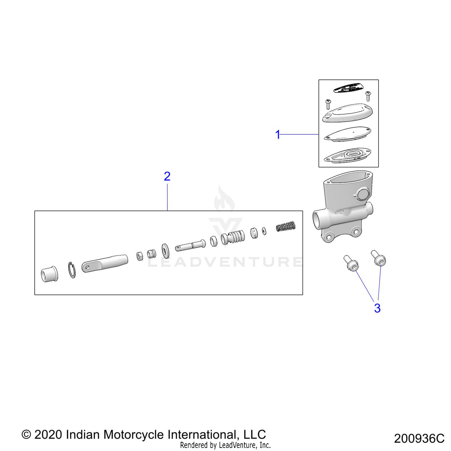 BRAKES, REAR, MASTER CYLINDER - N22DBABH/DBDBH ALL OPTIONS (200936C)