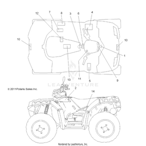 Body, Decals - A12zn8efk/efo (49atvdecal12sp850f) Schematic