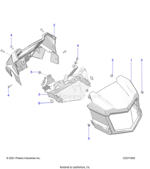 Body, Headlight Pod - A25slz95af (c0211559) Schematic
