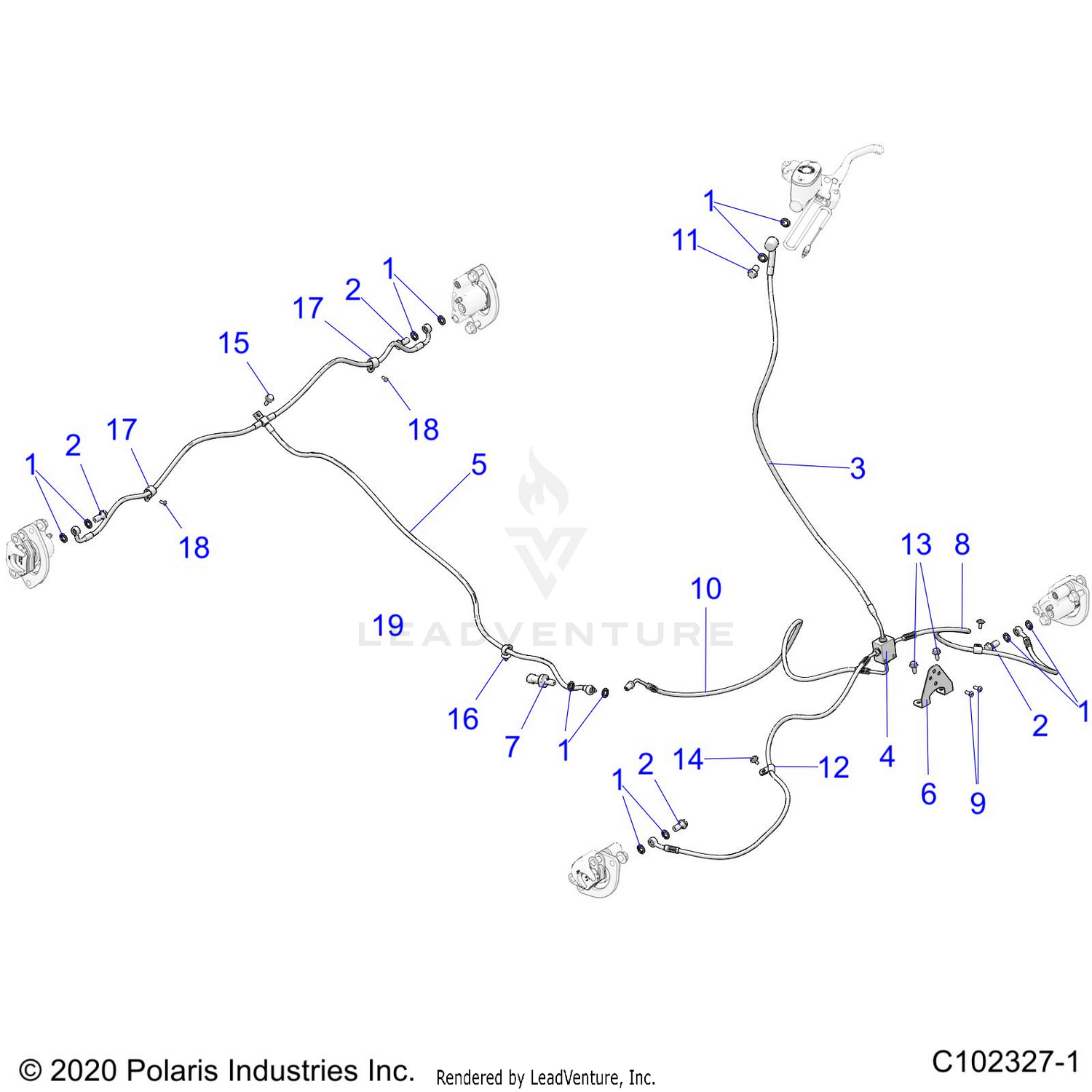 BRAKES, BRAKE LINES - A26SYY95AK (C102327-1)