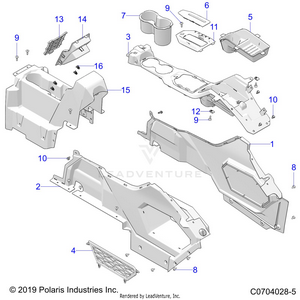 Body, Center Console - Z24rmd2kah/al/bh/bl (c0704028-5) Schematic