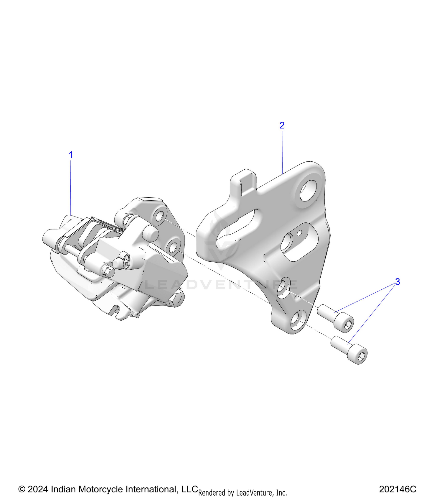 BRAKES, CALIPER, REAR - N26DLBAG ALL OPTIONS (202146C)