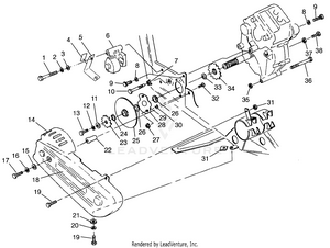 Gearcase/brake And Chain Cover Mounting Magnum 6x6 - W968744 And Magnum 6x6 (4936073607c013) Schematic
