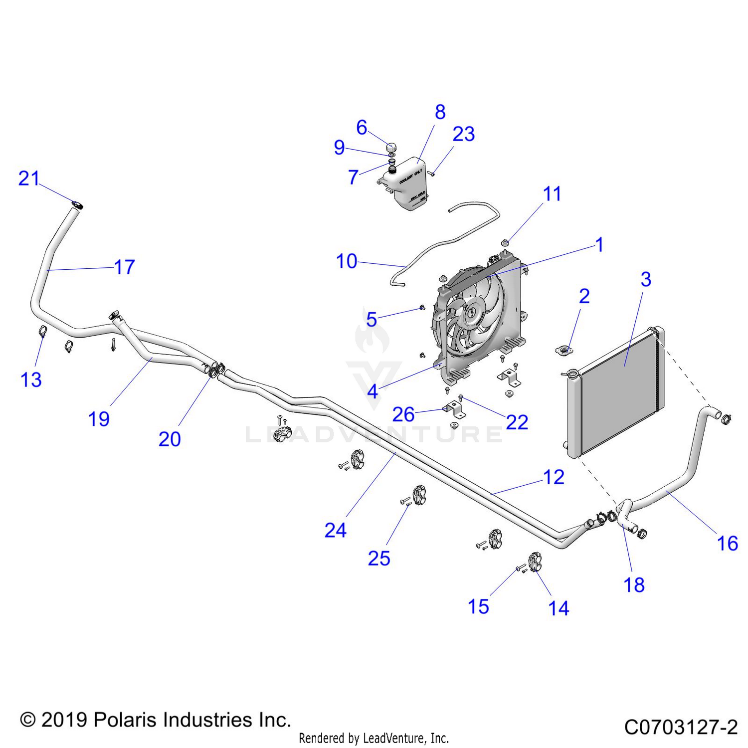 ENGINE, COOLING SYSTEM - D21BEP99A4/B4/GP99A4 (C0703127-2)