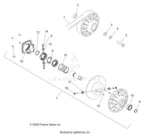 Drive Train, Secondary Clutch - A08dn50af/as/aw/az (49atvclutchdriven08spx25) Schematic