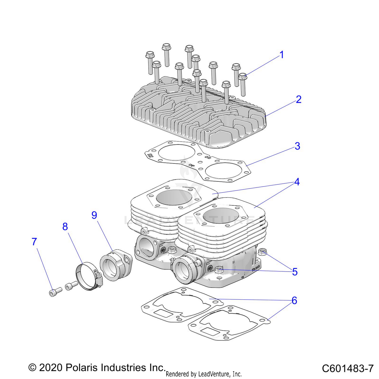 ENGINE, CYLINDER - S22CBA5TSL (C601483-7)