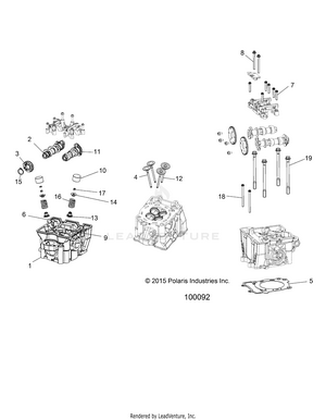 Engine, Cylinder Head, Cams And Valves - A17dae57am (100092) Schematic