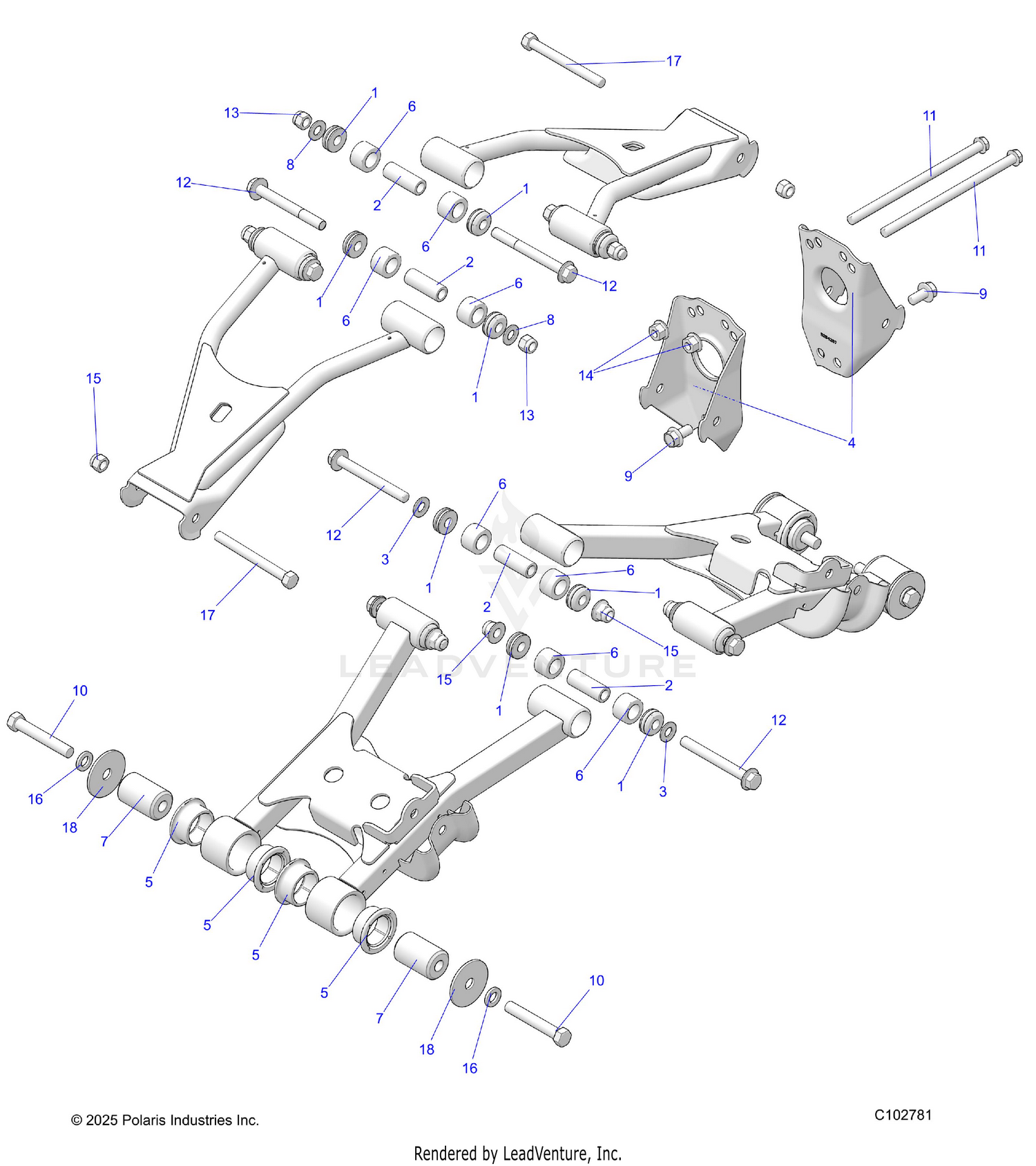 SUSPENSION, REAR CONTROL ARM, MOUNTING - A26SEA50B1/B4 (C102781)