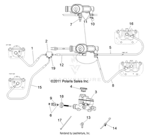 Brakes, Lines And Master Cylinder - R12rh45ag/ah/ar (49rgrbrakelines12400) Schematic