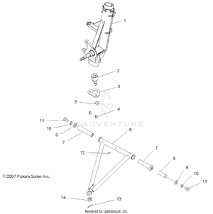 Suspension, Front And A-arm Mounting - A09ca32aa (49atvaarm08boss) Schematic