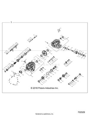 Drive Train, Main Gearcase Internals - Z19vpl92ak/bk/ar/br/am/bm (702529) Schematic
