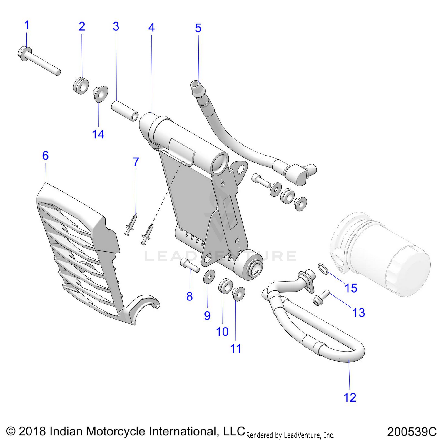 ENGINE, OIL COOLER - N22RTT22 (200539C)