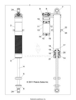 Suspension, Rear Shock (7043794) - R12jt87ab/ad/as/aw/9eaw (49rgrshockrr7043794) Schematic