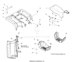 Body, Rear Cab, Seat And Footwells - A14mb46th (49atvcabrr11sp500) Schematic