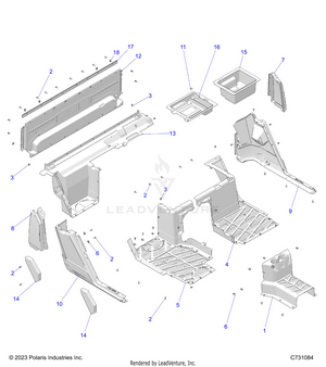 Body, Rear Close Off, Fenders And Floor - R24rsu99aj/ak/az/a9/bj/bk/bz/b9 (c731084) Schematic