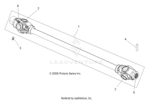 Drive Train, Prop Shaft, Front - A12tn55aa/az (49atvshaftprop09spxp550) Schematic