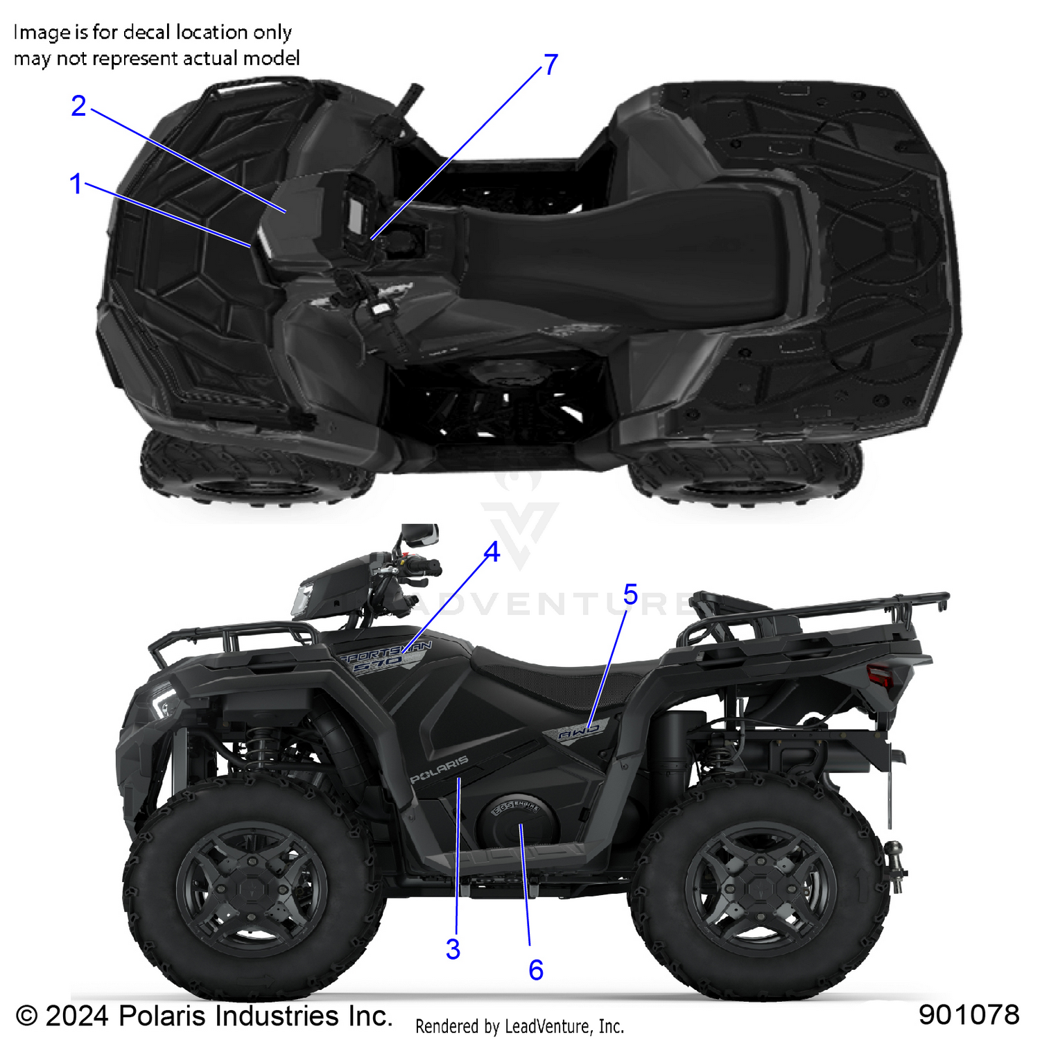 BODY, DECALS, GRAPHIC - A26SEE57CL/EL (901078-01)
