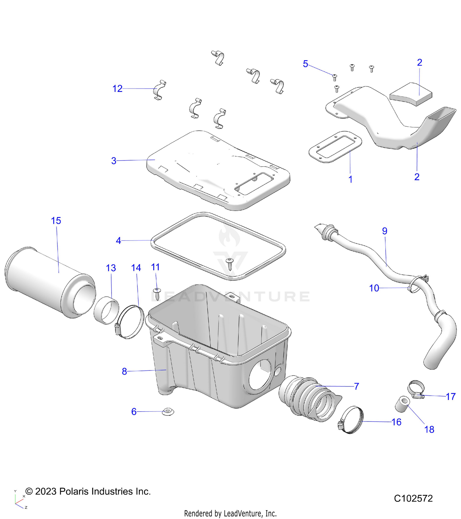 ENGINE, AIR INTAKE SYSTEM - A26SEA50B1/B4 (C102572)