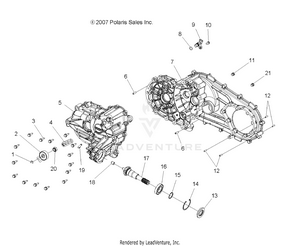 Drive Train, Main Gearcase - A09lh46aq/ax/az (49atvtranscvr08sp300) Schematic