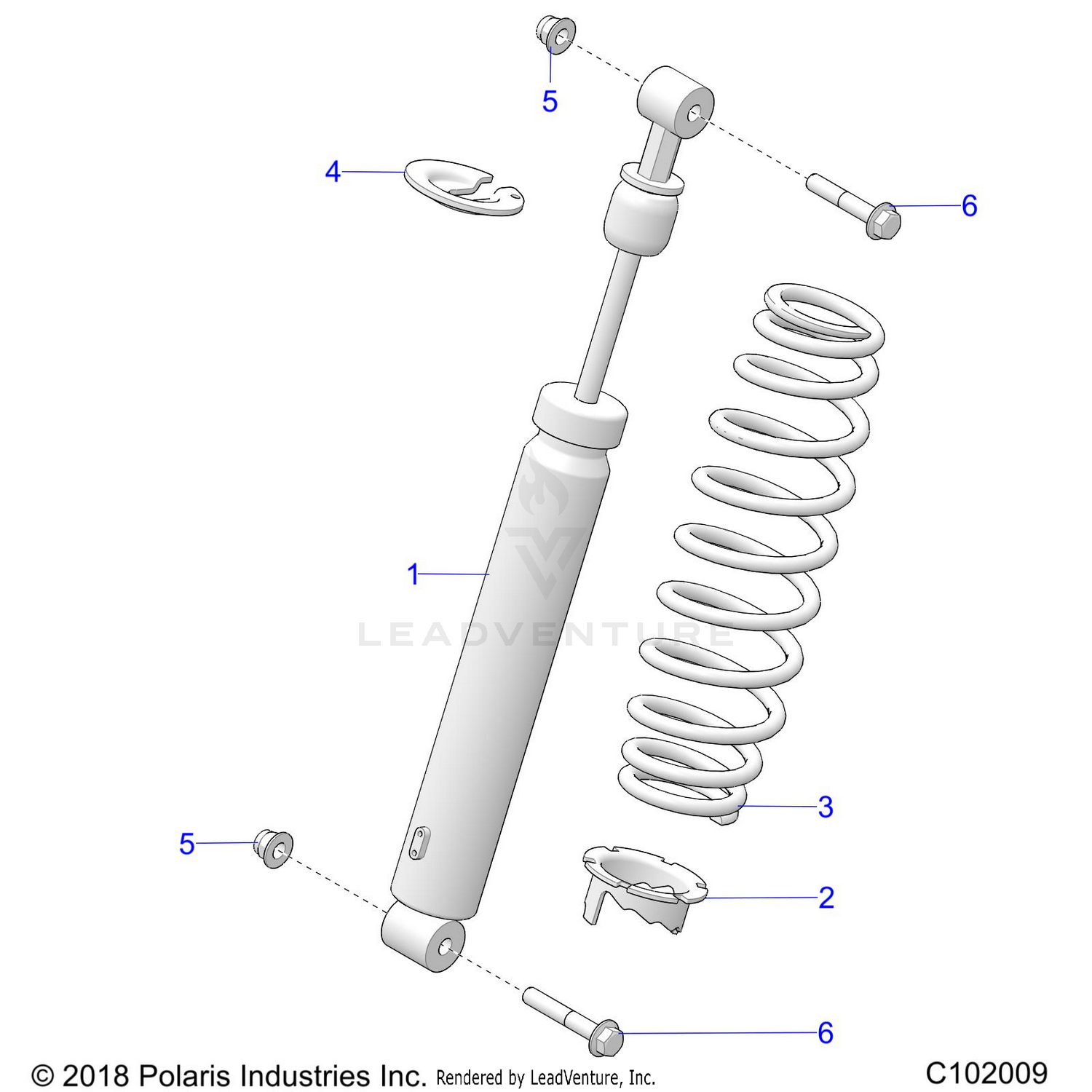 SUSPENSION, SHOCK, FRONT - A26SYY95AK (C102009)