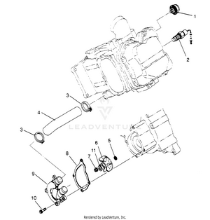 Water Pump Magnum 2x4 W957544 (4926852685c014) Schematic