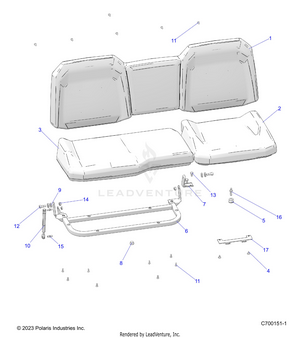 Body, Seat Asm. Rear - R21rsk99a9/ap/aw/b9/bp/bw (c700151-1) Schematic