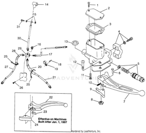 Controls - Master Cylinder/brake Line  Sportsman 500 W97ch50a (4939993999b010) Schematic