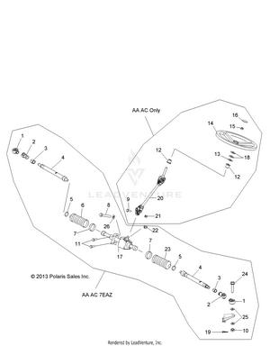 Steering, Steering Asm. - R14rh76aa/76ac/7eaz (49rgrsteering14800mid) Schematic